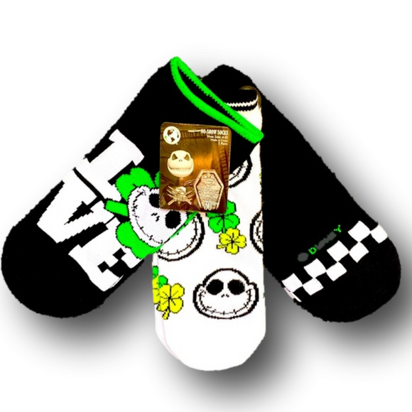 Disney Accessories - 3-Pack Nightmare Before Christmas & Shamrocks Funny Novelty No-Show Socks - NWT